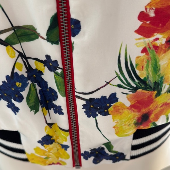 Alice and Olivia reversible silk bomber jacket. Silk. Size L - Picture 3 of 6